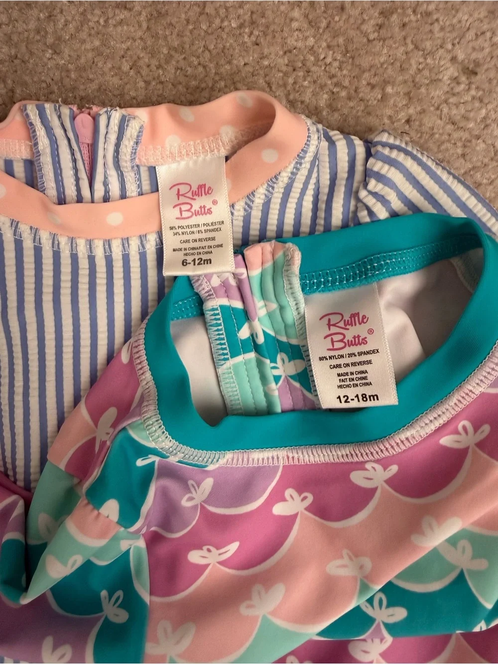 Ruffle Butts Girls' One Piece Swim Suit bundle